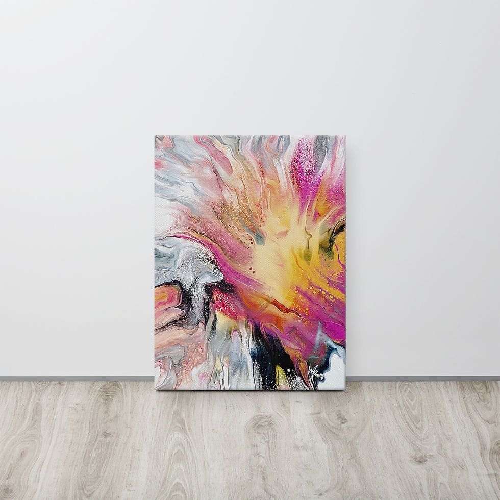 Red abstract Thin canvasPink Abstract #1