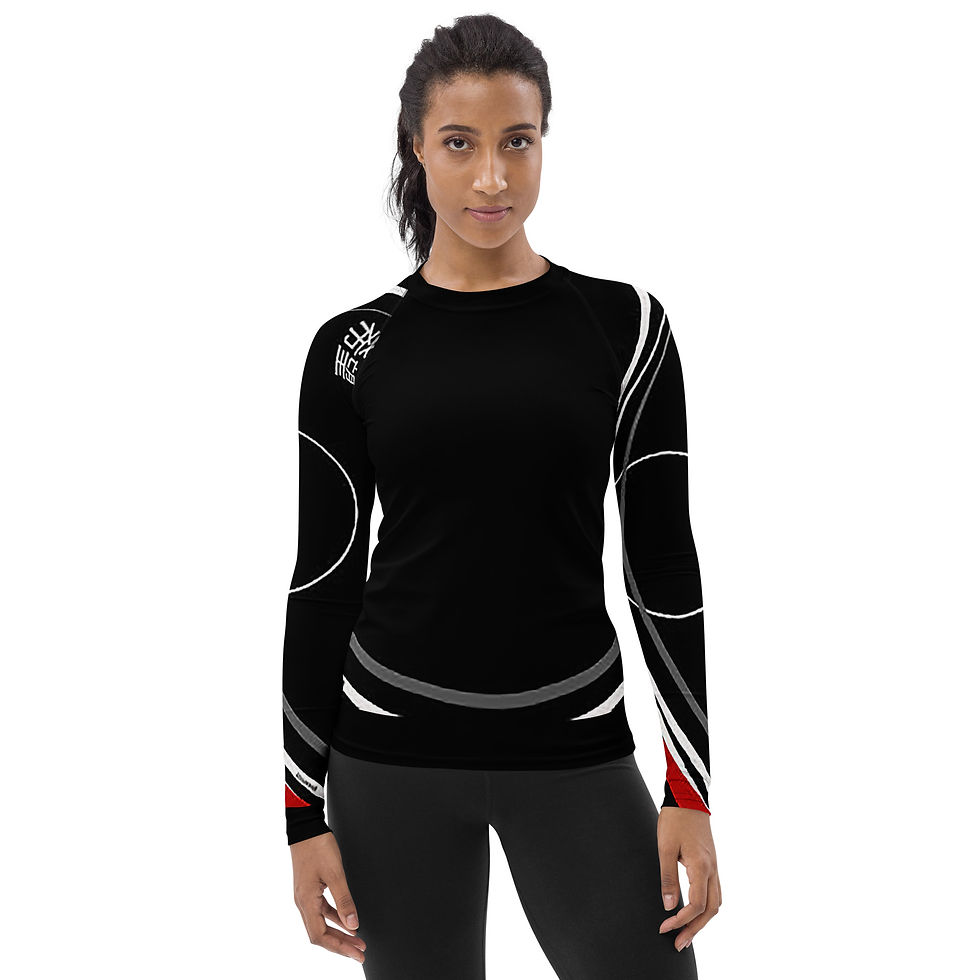 Chinese Words Women's Rash Guard