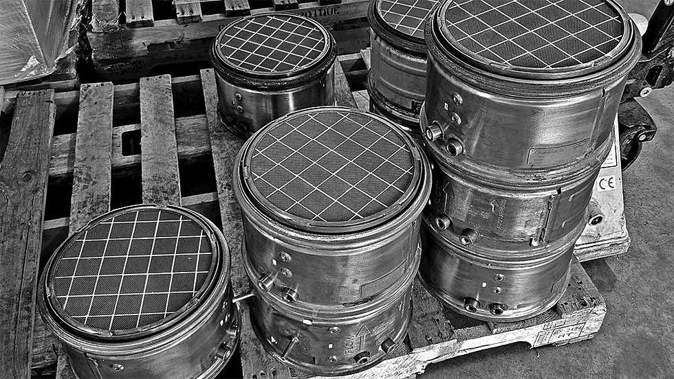 pallet of DPF filters
