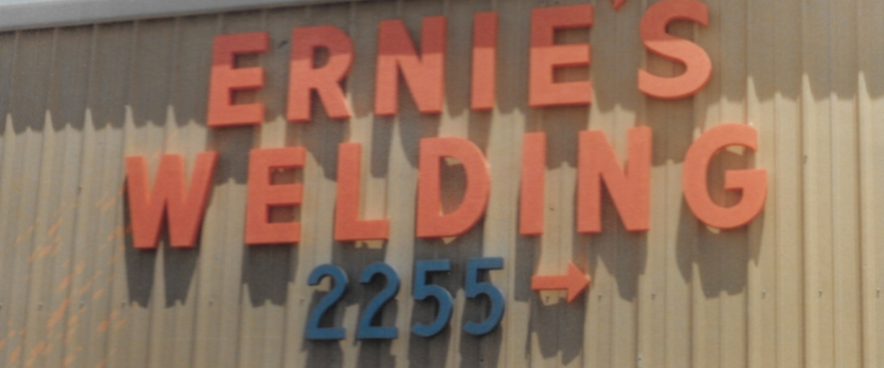 Ernie's Welding & Fabricating in the early years of the company