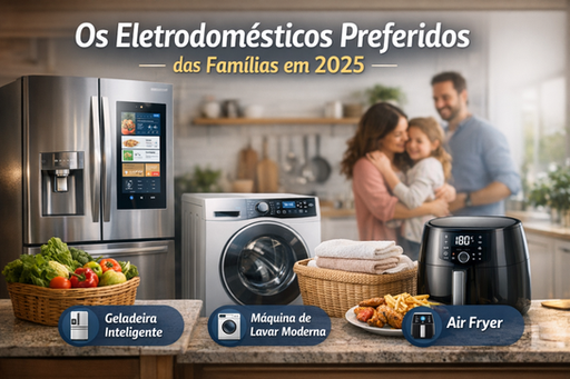 Os eletrodomésticos preferidos das famílias em 2025: Mais praticidade, conforto e bem-estar no dia a dia