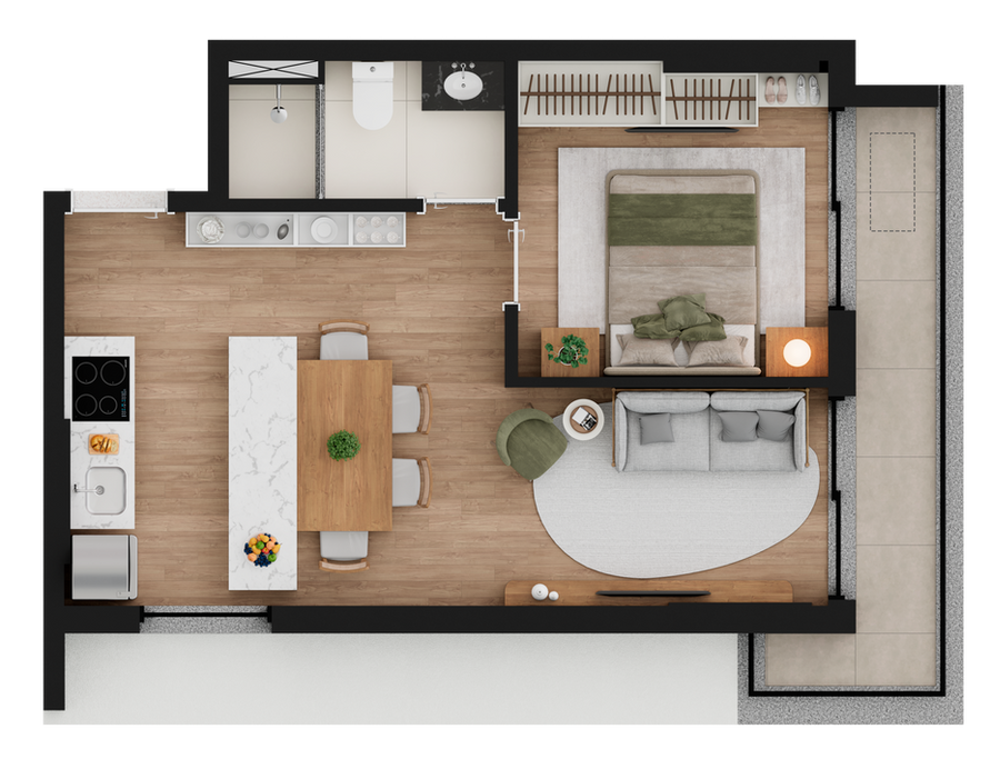 Core tipo 21 - 42,06m2