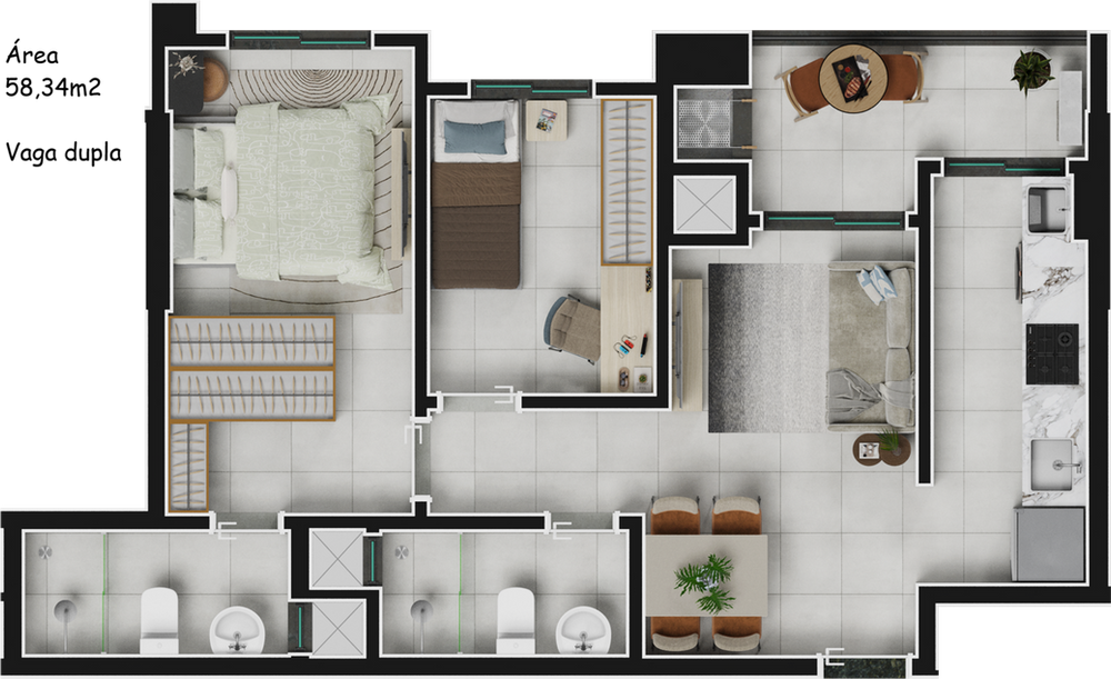 Dot tipo 58,34m2
