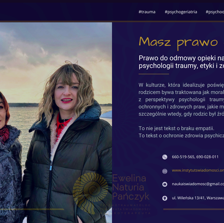 Masz prawo odmówić. Prawo do odmowy opieki nad rodzicem – ujęcie psychologii traumy, etyki i zdrowia psychicznego