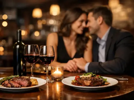 Wie finde ich ein Steakhaus für Paare am Abend?