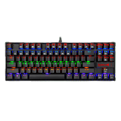 Redragon mechanical gaming keyboard with vibrant RGB backlighting.