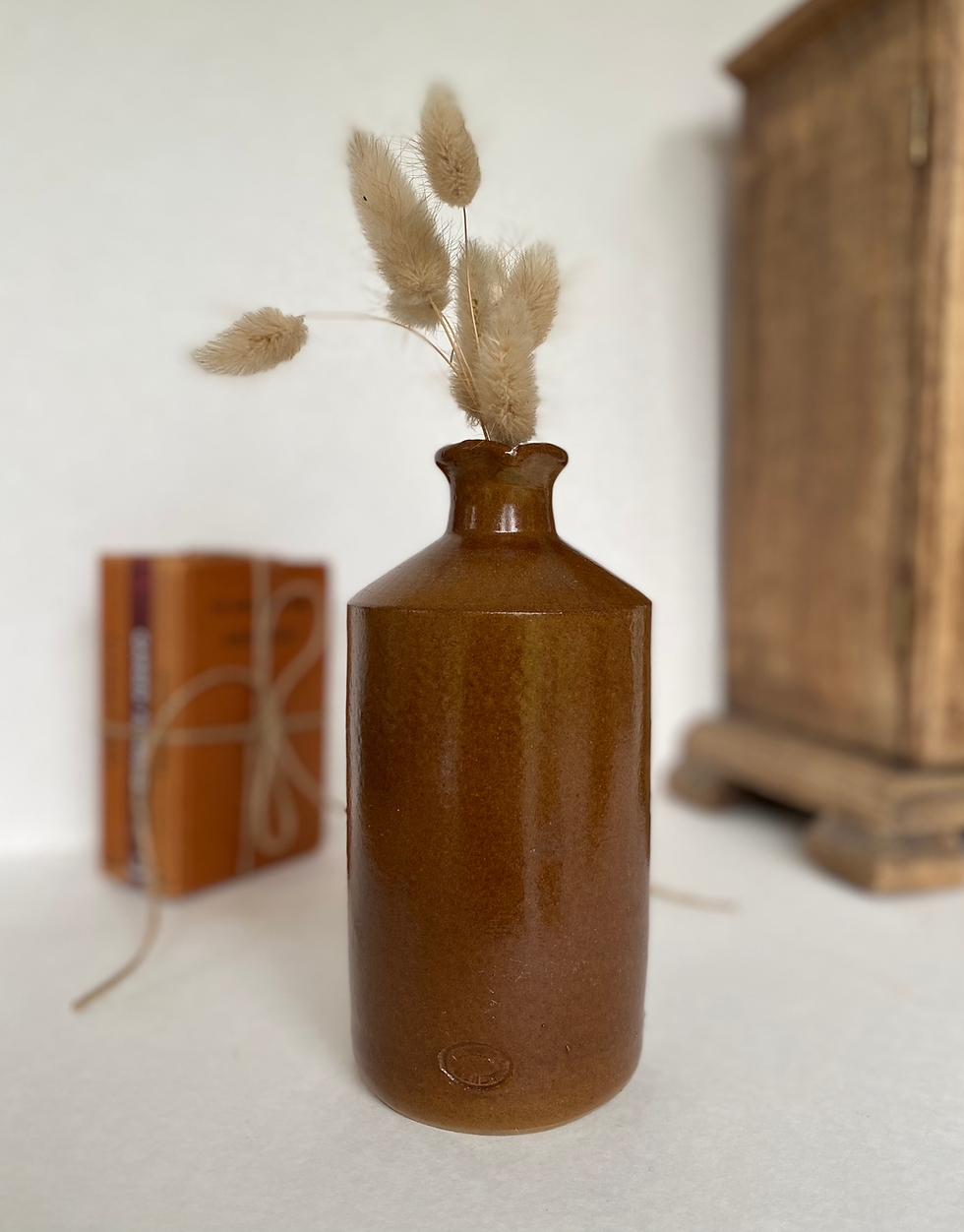 Thumbnail: Large Vintage Stoneware Ink Bottle
