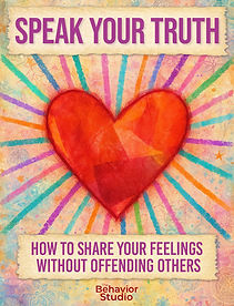 Illustrated book cover titled “Speak Your Truth: How to Share Your Feelings Without Offending Others.”