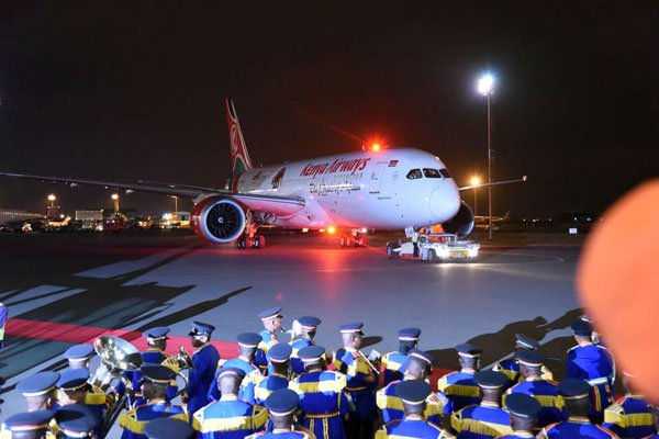 Image illustrative: 1er vol de Kenya Airways aux USA Source : africanshapers.com