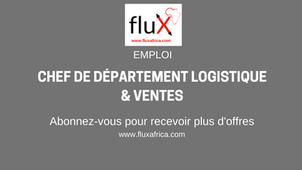 Emploi: Chef de Département Logistique & Ventes