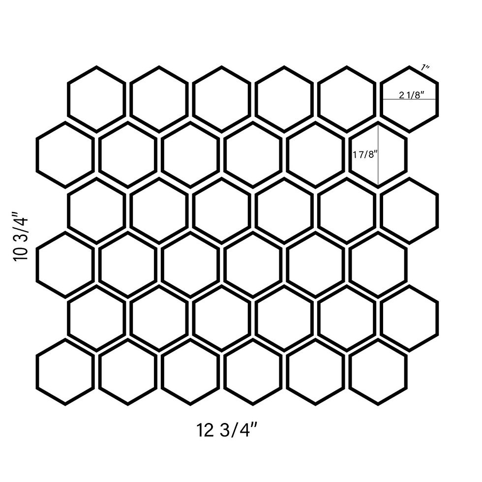 Thumbnail: Antique Carrara Hexagon Mosaic