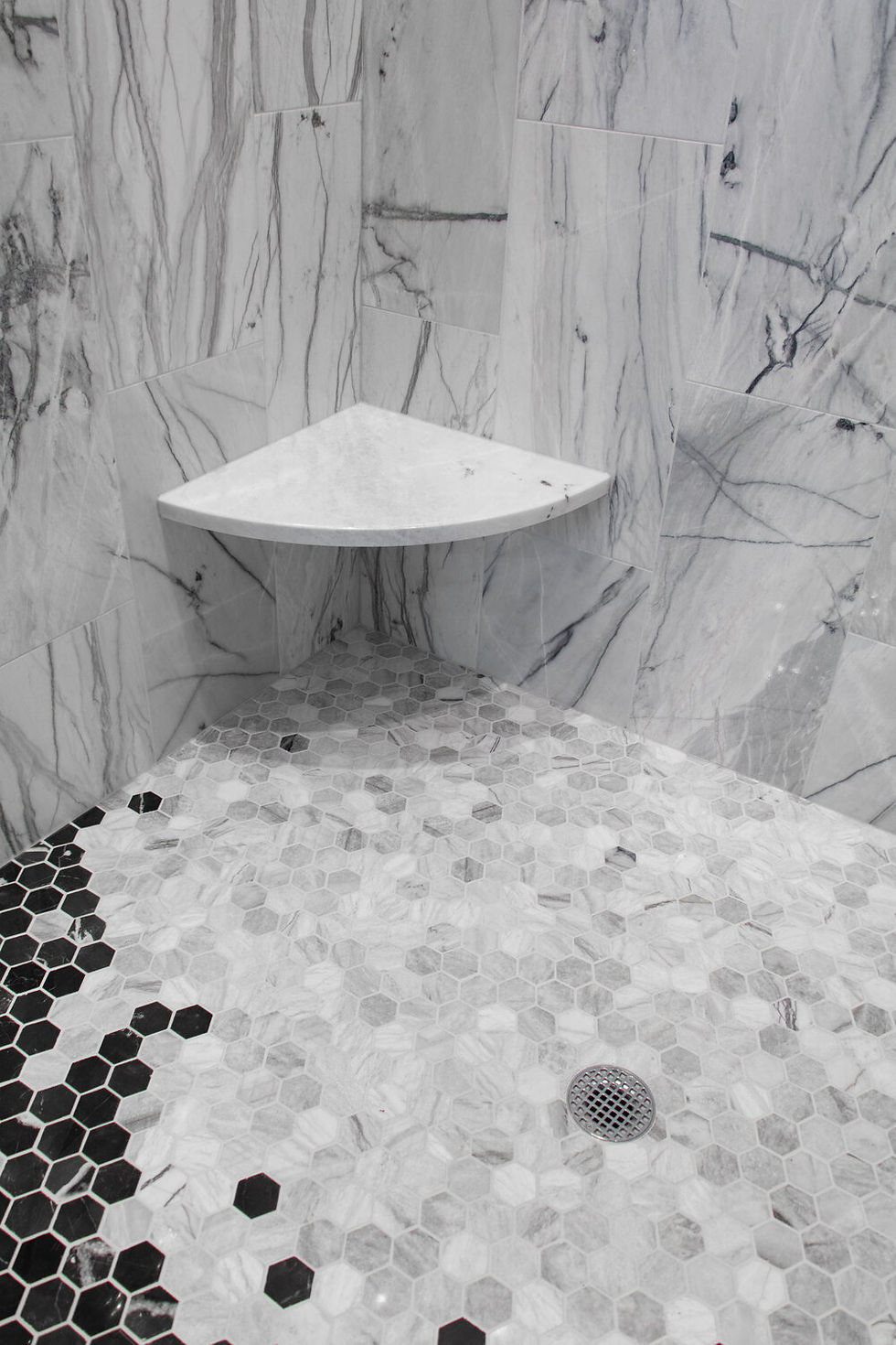 Thumbnail: Silver Mist Hexagon Mosaic