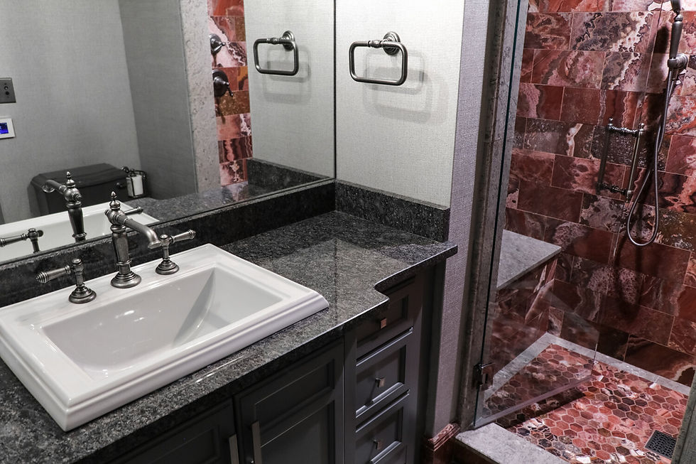 Thumbnail: Red Onyx Hexagon Mosaic Tiles by Sabine Hill