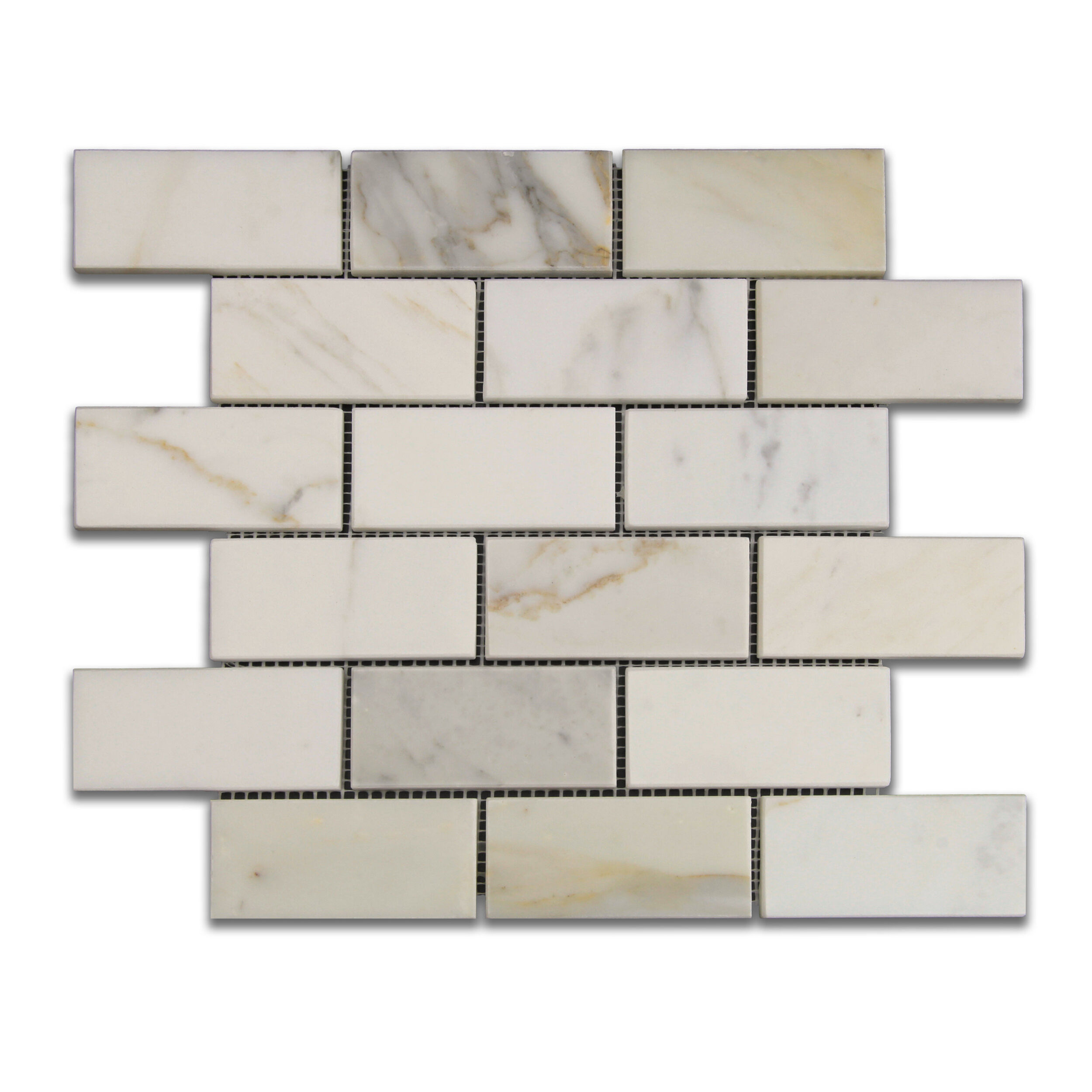 Calacatta 2"x4" Brick Mosaic
