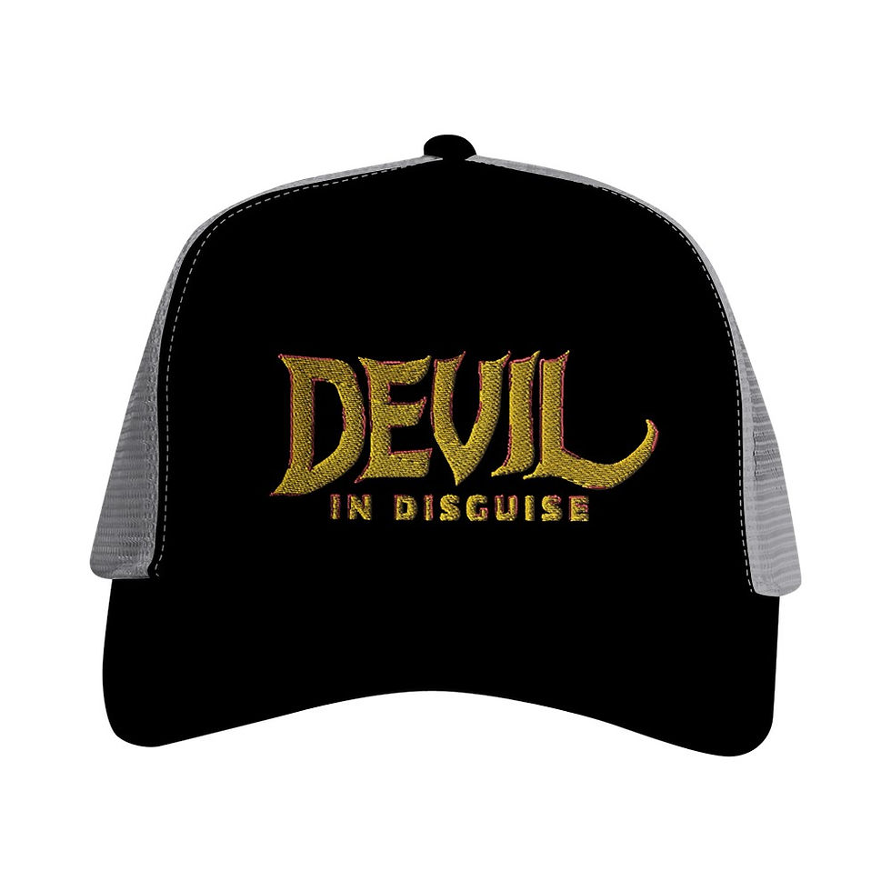 Thumbnail: Devil In Disguise Snapback Trucker | Beechfield White or Black/Grey