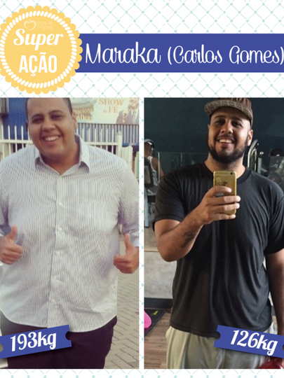 Superação Maraka: menos 67Kg e adeus obesidade