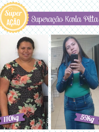 Superação Karla Pitta: mais de 50Kg em menos de 10 meses
