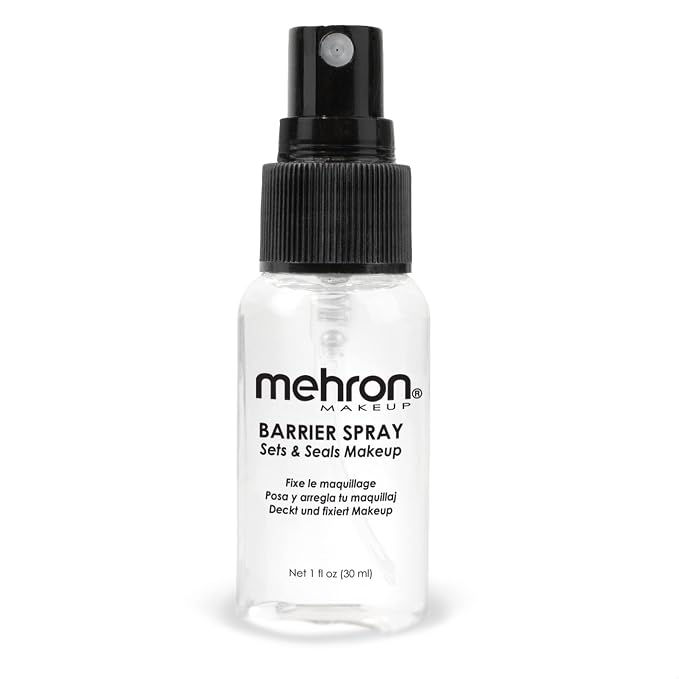 Mehron Spray de barrera de maquillaje | Spray fijador de maquillaje para la cara 1 fl oz (29 ml) Professional Makeup Sealer & Setting Spray for Transfer & Water Resistance. Vegan, Cruelty Free, & Made in the USA. Sobre este artículo Haz que tu maquillaje dure todo el día: el spray de barrera de Mehron es un spray fijador profesional que sella tu maquillaje para un uso extremadamente duradero mientras evita la transferencia, la decoloración o las manchas. Protege tu maquillaje para un uso...