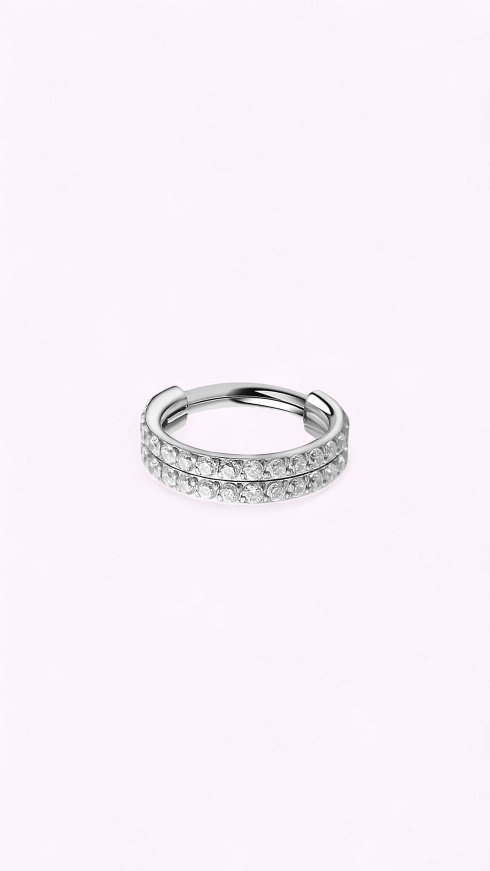 Miniaturbild: Titan 2 Segment Ring mit seitlichen Zirconia Steinen