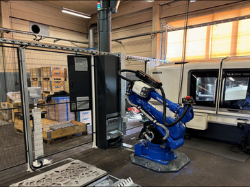 Automated CNC tending in Karlshamn: PF180 robot cell