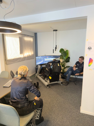 Race simulator där besökare och anställda kunde tävla mot varann
