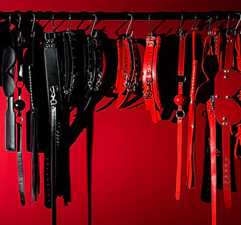 sexual-toys-hanging-rack-against-red-bac