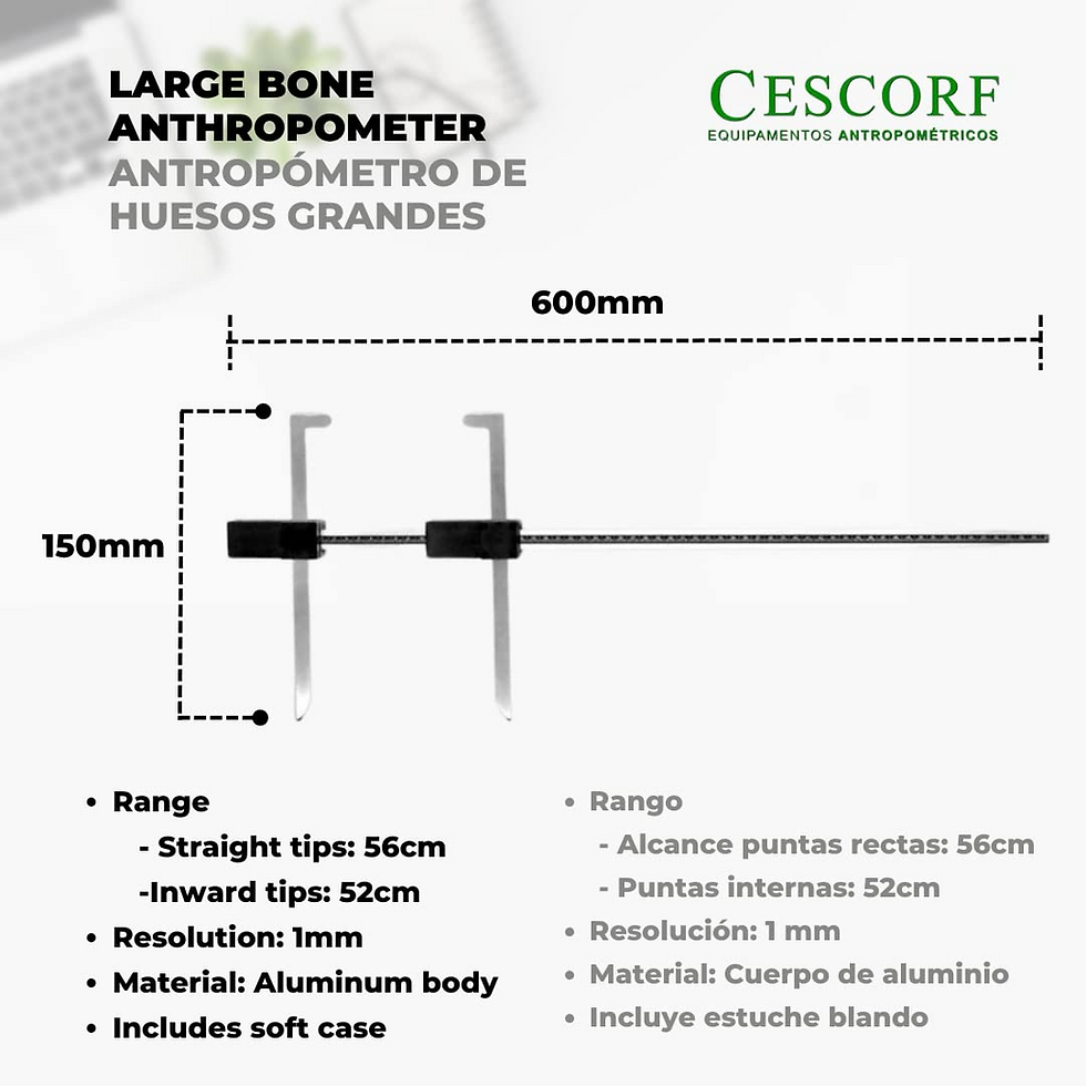 Miniatura: Antropómetro ramas largas Cescorf
