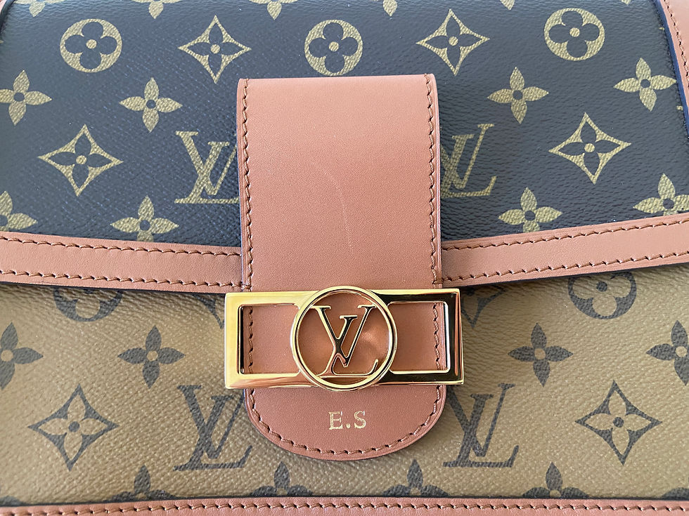 Thumbnail: Louis Vuitton Monogram Reverse Canvas MM Dauphine Bag with E.S. Monogram