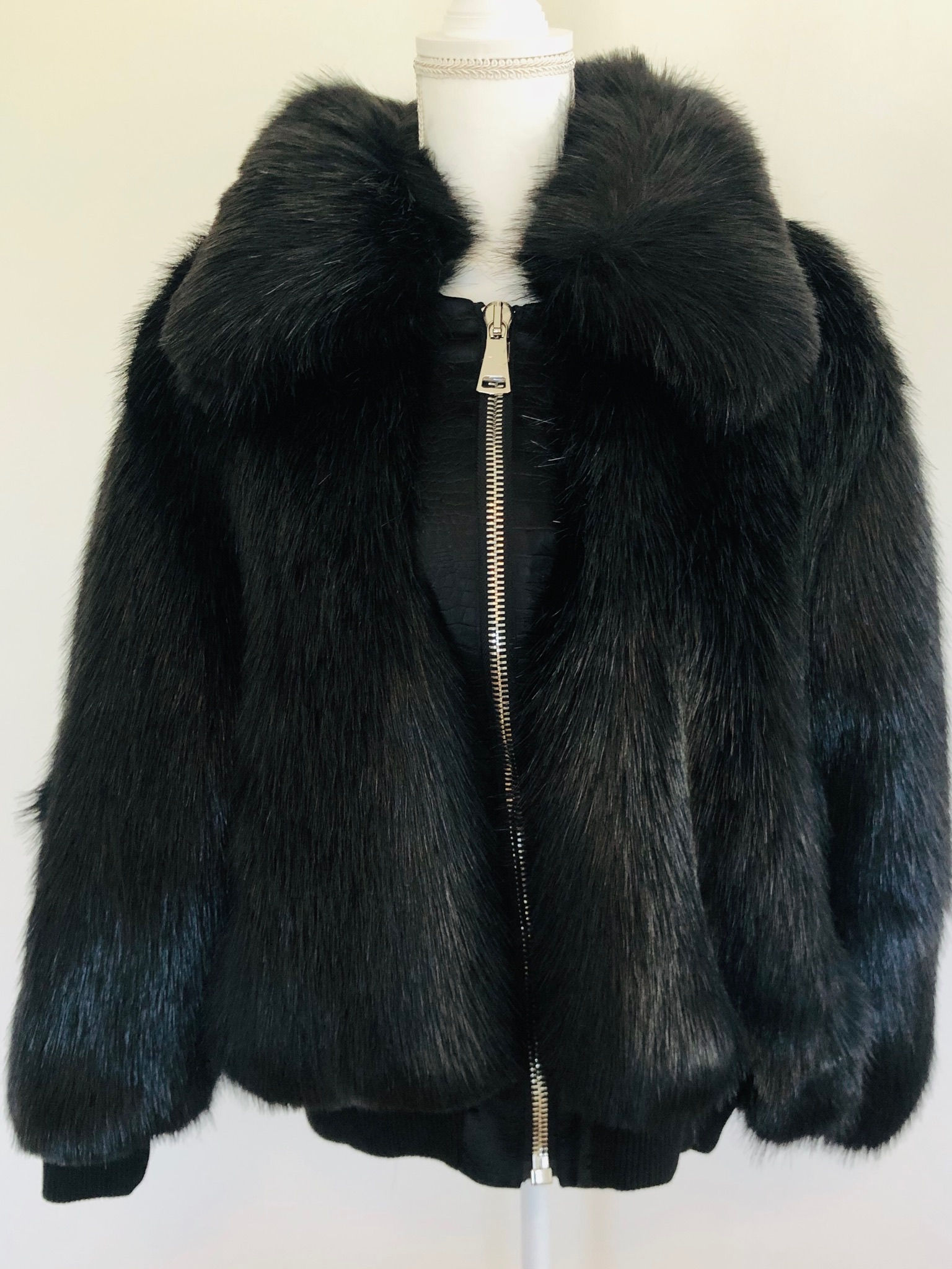 Emory Bee Faux Fur Bomber Size S