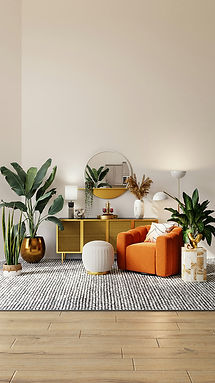 mid century living room photo