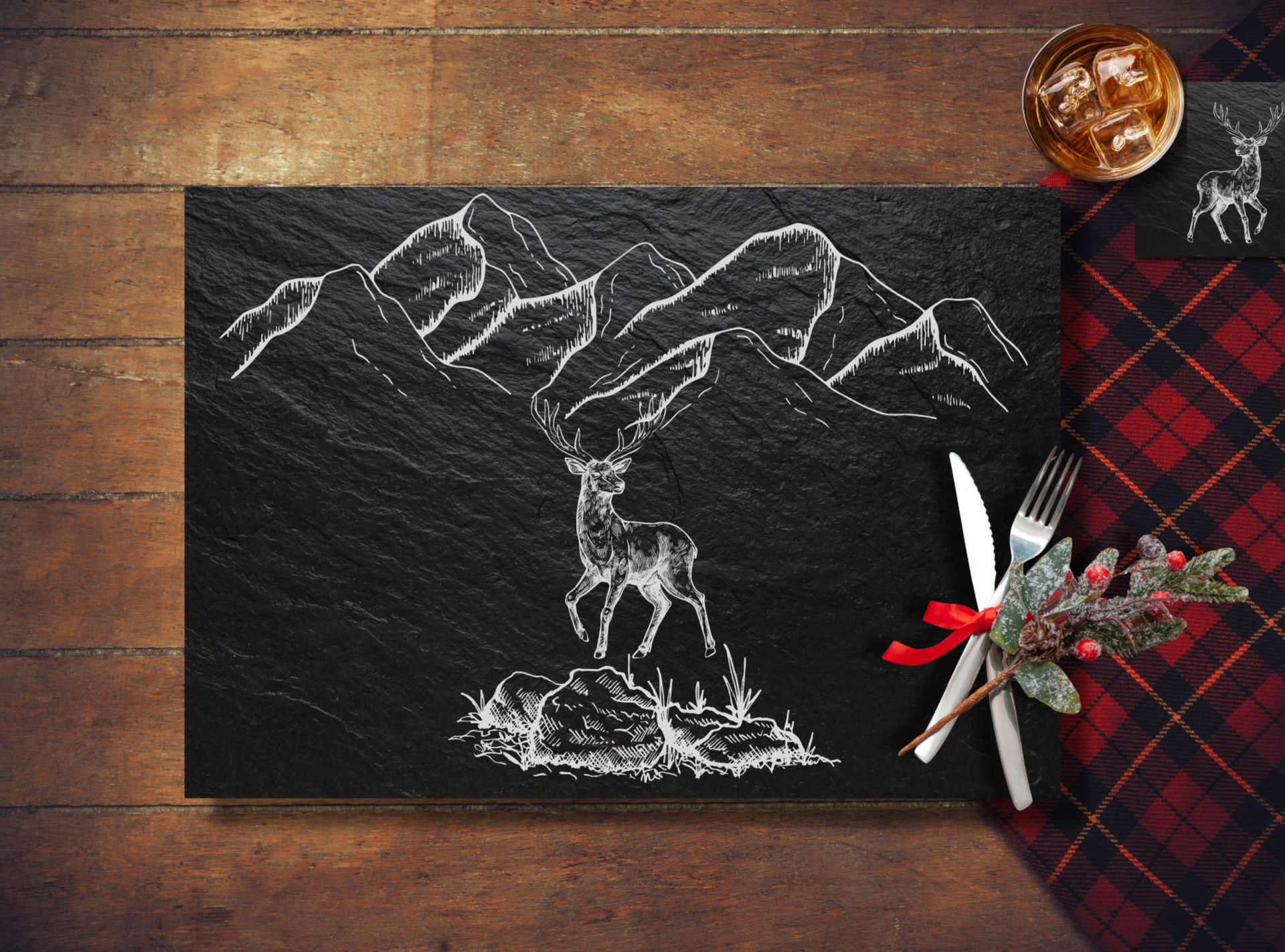 Scottish Stag Dinner Set