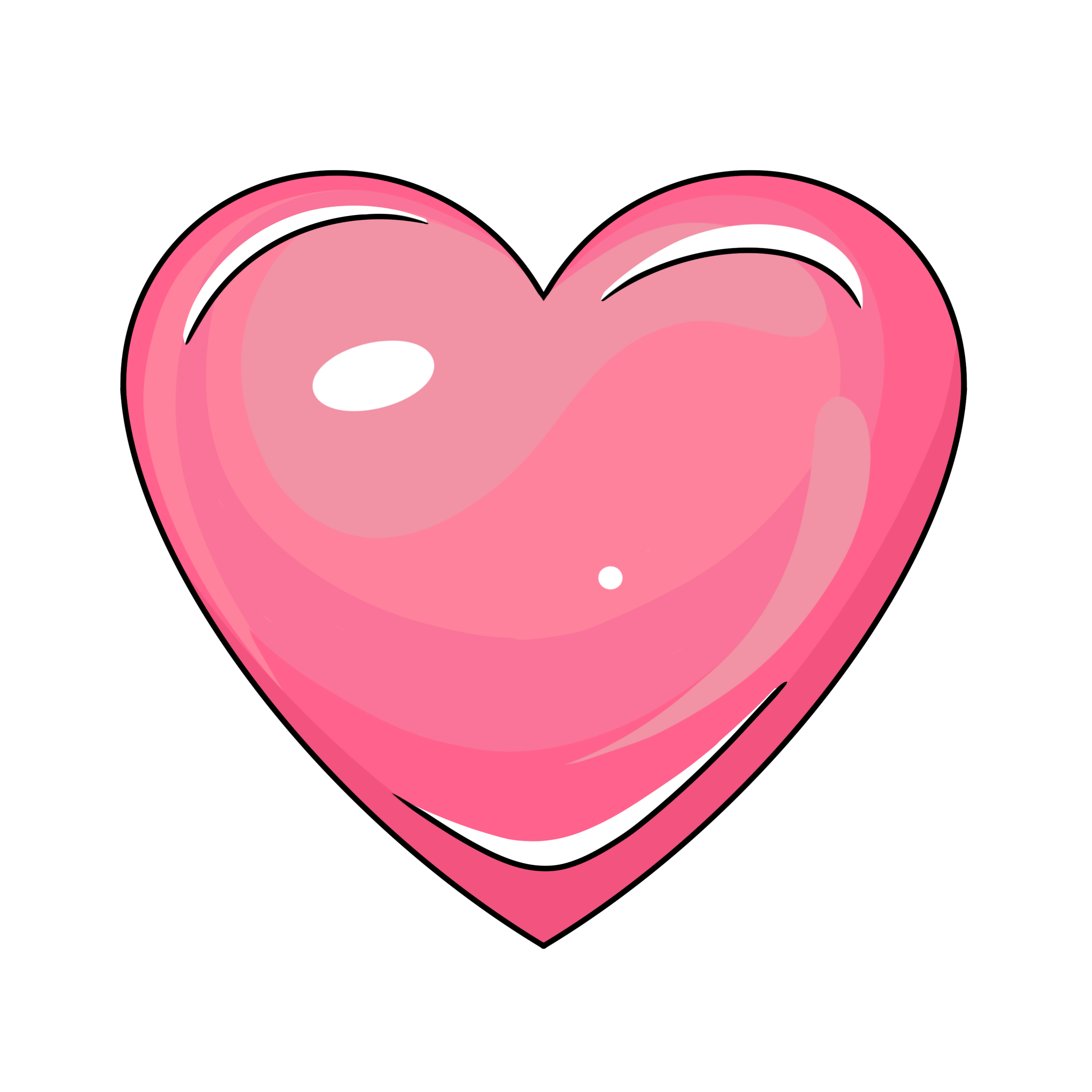 Eine Illustration eines rosa Herzens.