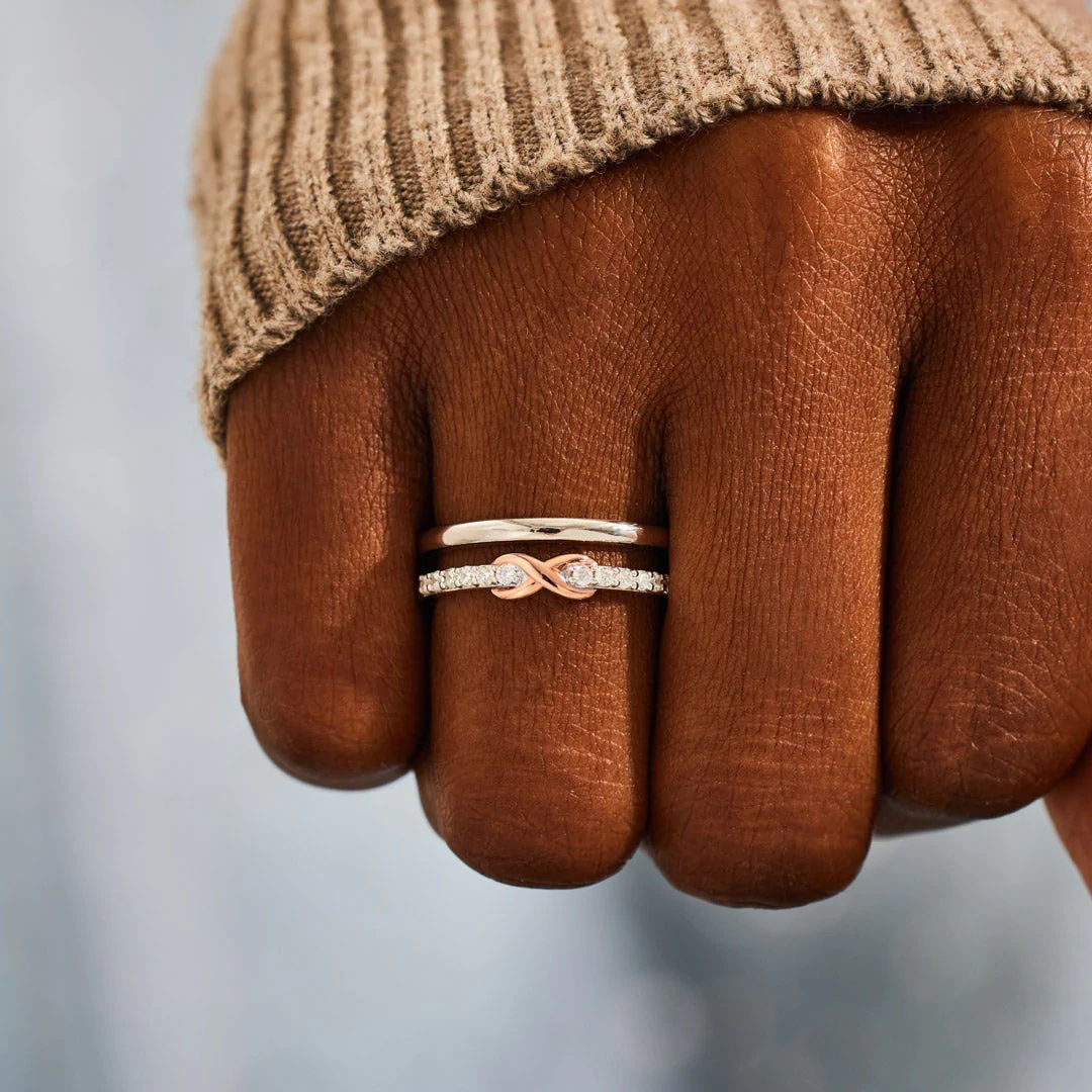 S925 Sterling Silver Double-layer Dense Nail Ring