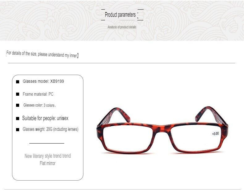 Thumbnail: Reading Glasses Mens Womens Readers 6 PACK Square Frame Unisex Style Specs NEW!