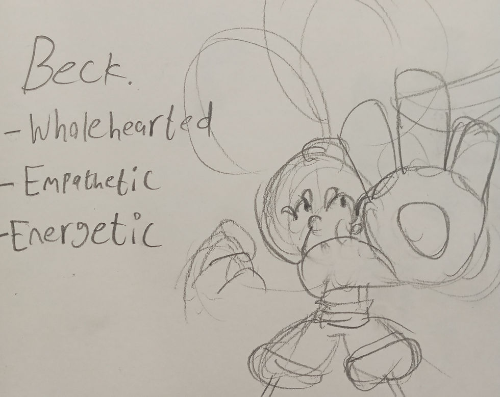Bullet-pointed list of Beck's three most prevalent personality traits. It was difficult to pinpoint her personality to just three keywords, but it was honestly a revelation for her character!