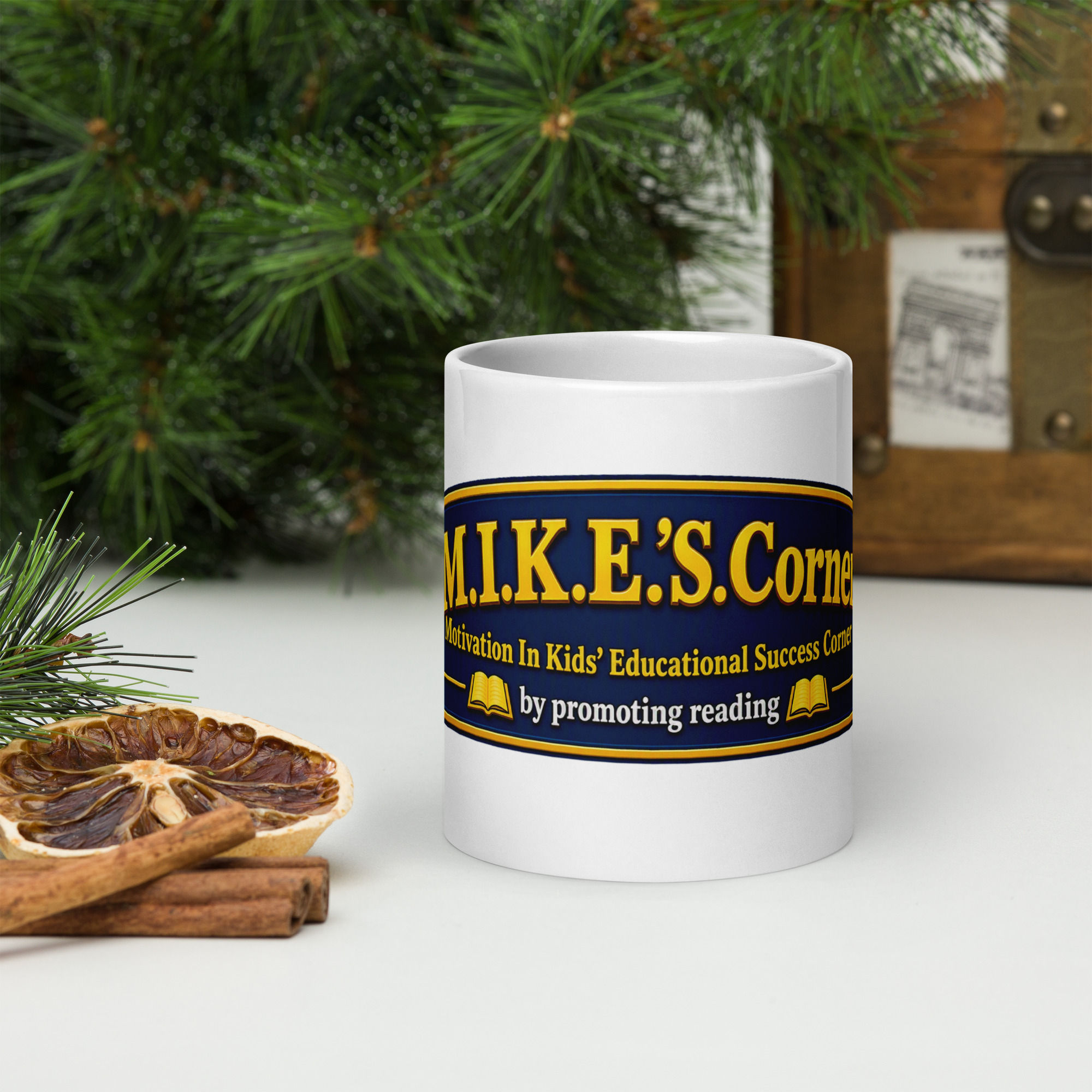 M.I.K.E.'S._Corner_White Glossy Mug