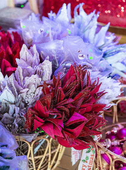 Christmas floral decorations for trees and decorations