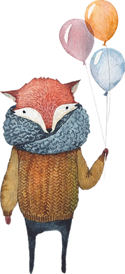 Fox with Balloons