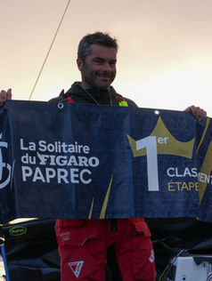 Alexis Loison vainqueur* de la première étape de La Solitaire du Figaro Paprec