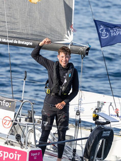 Paul Loiseau (Région Bretagne - CMB Espoir), 7e de la 1ère étape et vainqueur du Trophée Beneteau des bizuths (avant Jury)
