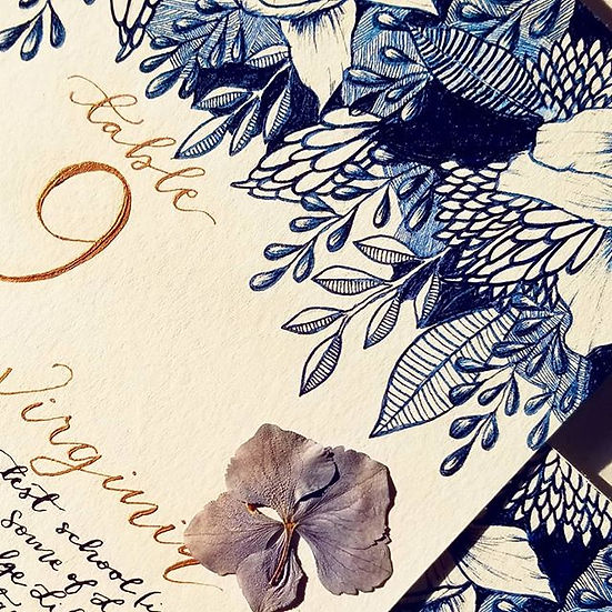 Navy & gold details drenched in sunlight