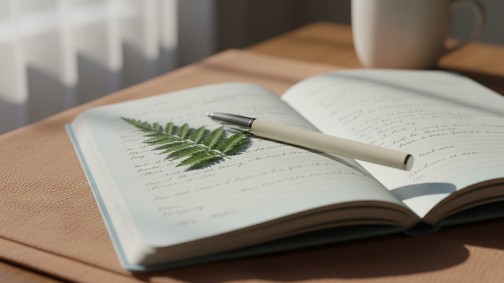 Vue rapprochée d’un carnet ouvert avec un stylo posé dessus