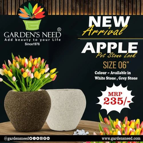 Garden's Need — APPLE POT 15.24 CM (06 INCH)