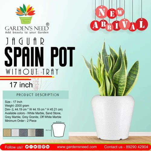 Garden's Need — Large Planter — 17 Inch , D(44.19CM) X l(44.19CM) X H(45.21CM)