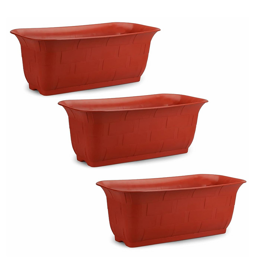 Garden's Need — 20 inch (51 cm) Brown Window Planters Lightweight & UV Resistant (Set of 3)