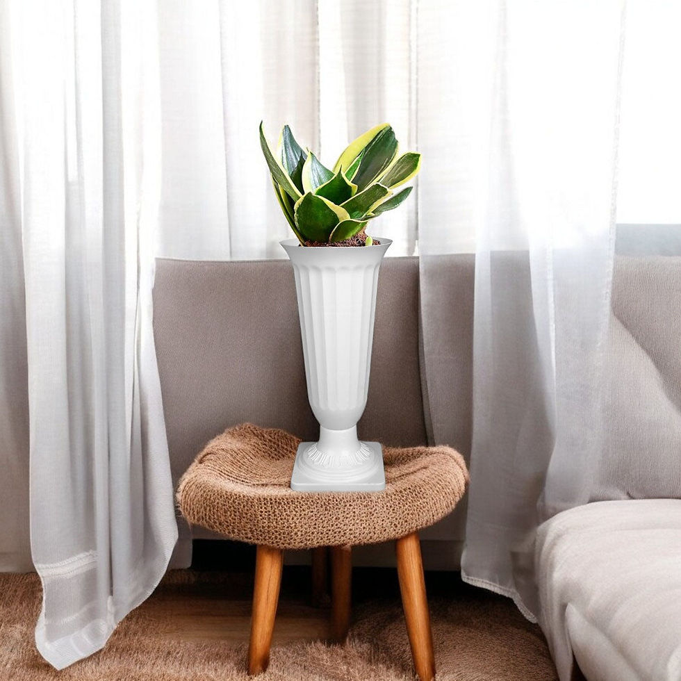 Garden's Need — 17 inch (43 cm) White Frooti Plastic Flower Vases Indoor Decor