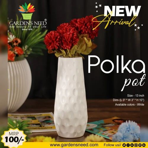 Garden's Need — Polka Pot 13" — 14 inch