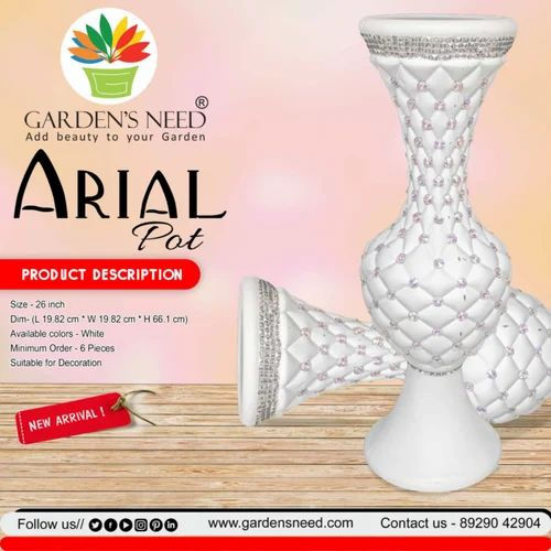 Garden's Need — Plastic Designer Pot — 26 Inch (19.82cm X 19.82cm X 66.01cm)