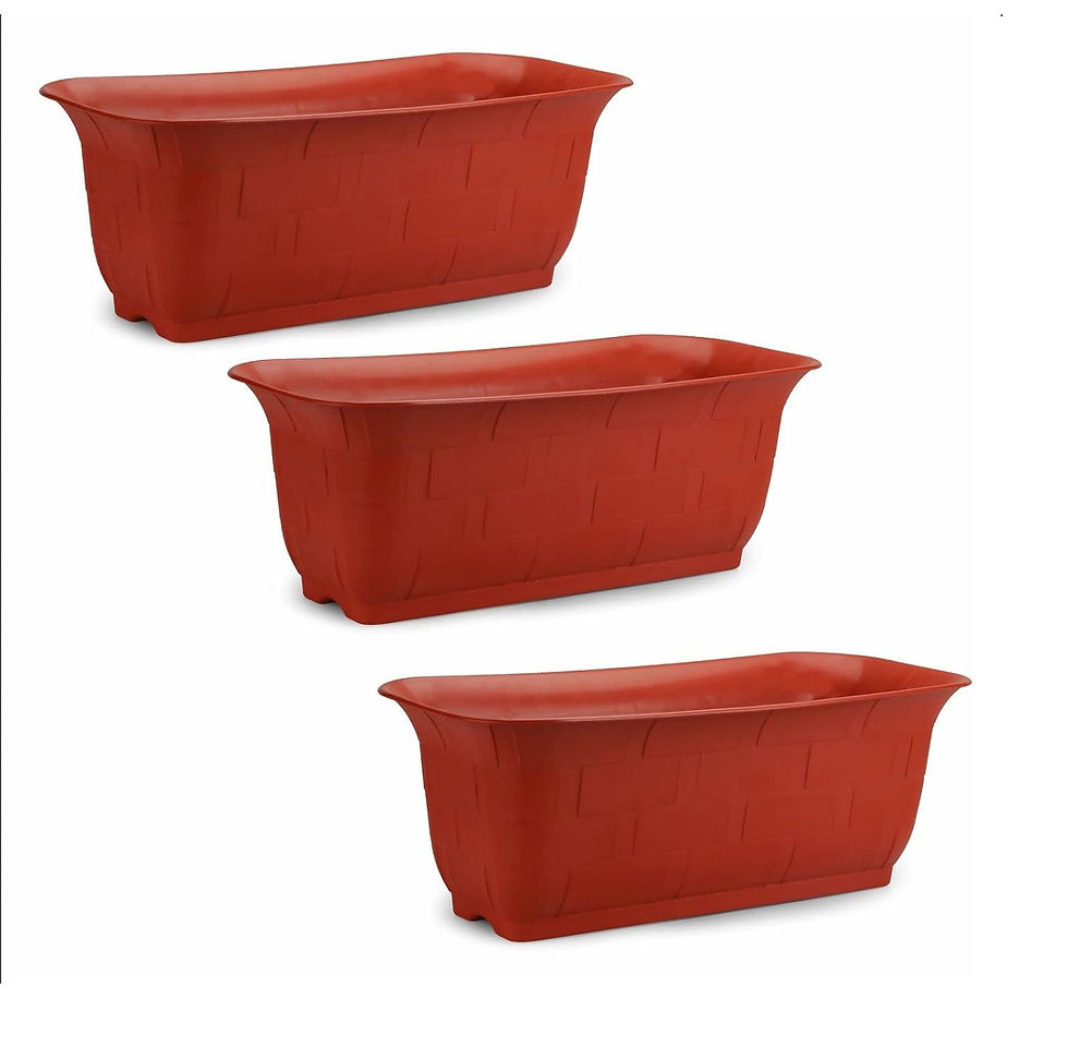 Garden's Need — 16 inch (41 cm) Brown Window Planters Lightweight & UV Resistant (Set of 3)