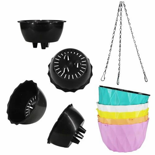 Garden's Need — GALAXY HANGING BASKET SELF WATERNING POT 20.32 CM (08") MIX FRESH